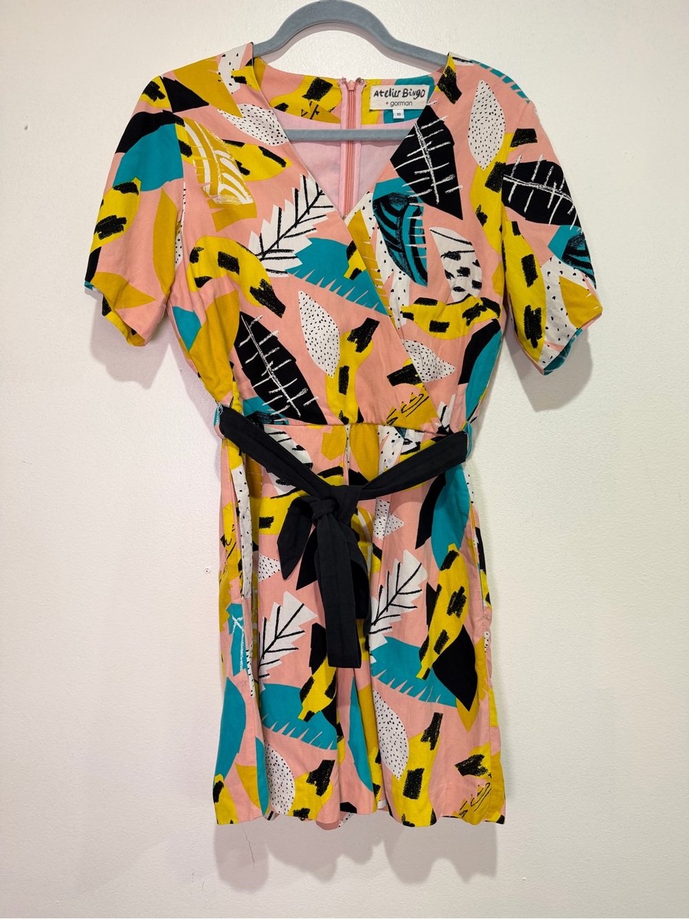 Atelier Bingo x Gorman Silk Linen Printed Romper Gone Bananas AU 10 US 6 - Picture 3 of 14